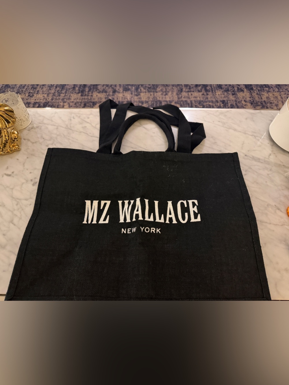 MZ Wallace Black Shopping Tote with two handle options - New